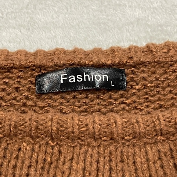 Brown Knit Sweater Size Large - Picture 5 of 11